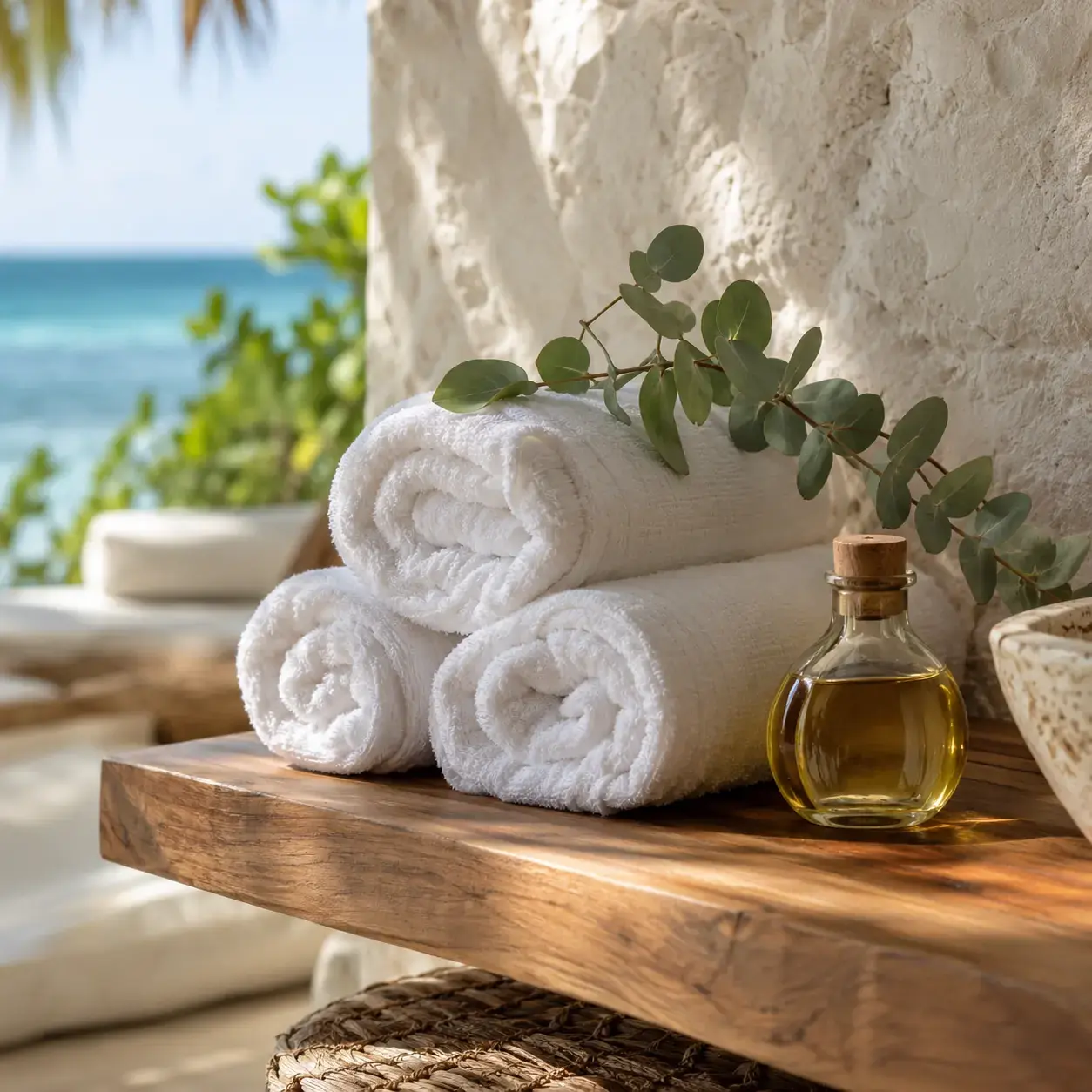 Soft folded towels